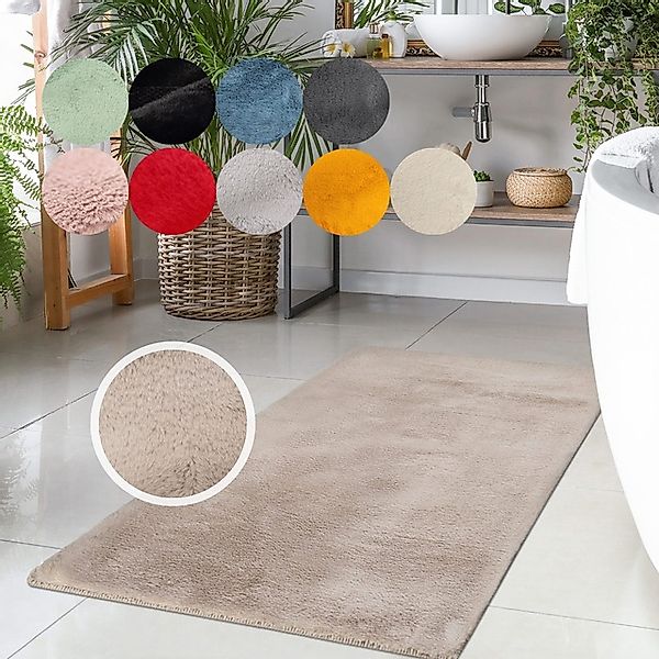 Carpet City Badematte »Topia Mats, Badteppich uni« Höhe 14 mm rutschhemmend günstig online kaufen