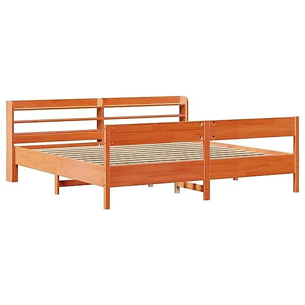 vidaXL Massivholzbett ohne Matratze Wachsbraun 180x200 Kiefernholz 3306920 günstig online kaufen