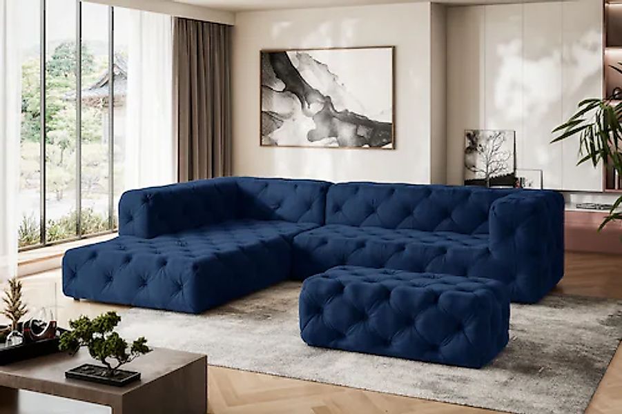 Home affaire Ecksofa »FOLLINA« L-Form, mit klassischer Chesterfield-Knopfhe günstig online kaufen