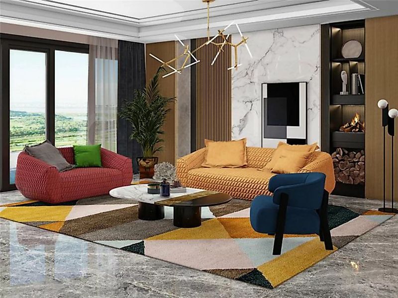 JVmoebel Sofa Moderne bunte Couchgarnitur 3+2+1 luxus Couche Neu, Made in E günstig online kaufen