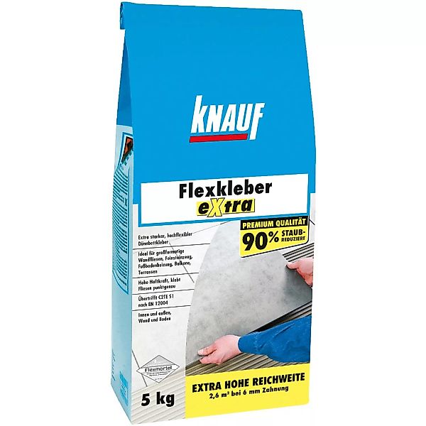 Knauf Flexkleber Extra Grau 5 kg günstig online kaufen