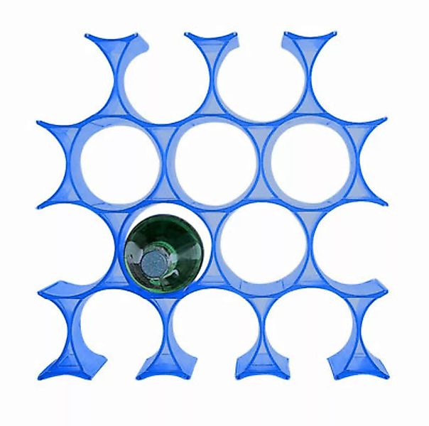 Flaschenregal Infinity plastikmaterial blau - Kartell - Blau günstig online kaufen