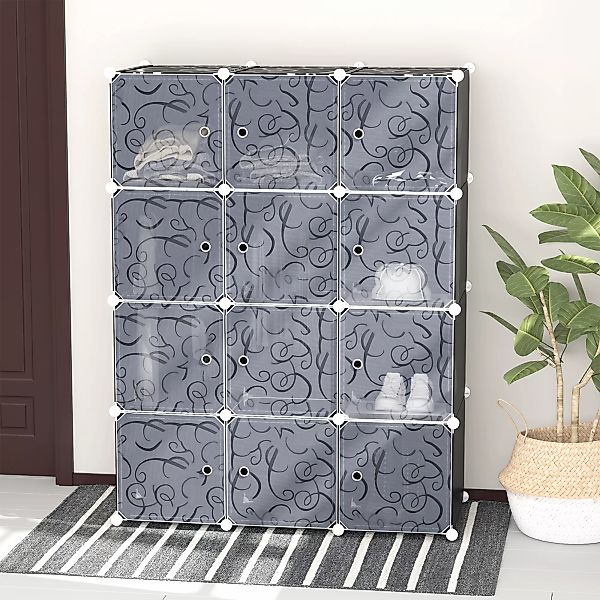 HOMCOM Kleiderschrank  DIY Garderobe Regalsystem Steckregal, Würfel Gardero günstig online kaufen