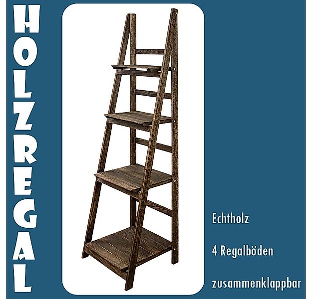 Kingpower Leiterregal Regal Bücherregal Wandregal Standregal Blumentreppe K günstig online kaufen
