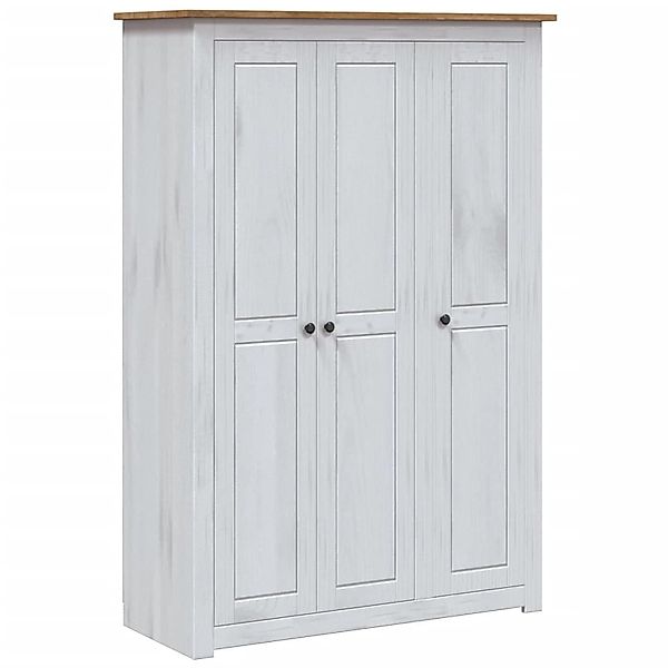Kleiderschrank 3-türig Weiß 118ã50ã171,5 Cm Kiefer Panama Serie günstig online kaufen