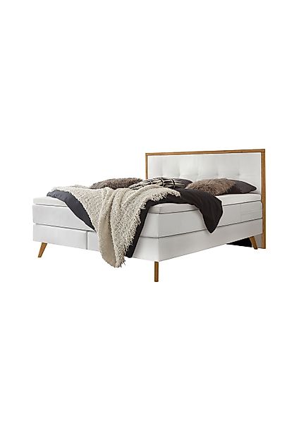 HASENA Boxspringbett Nordic, inkl. Topper, Kopfteilrahmen und Füsse aus mas günstig online kaufen