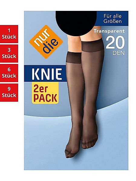 Nur Die Kniestrümpfe 20 DEN Damen (1er/3er/6er/9er Pack, 6-Paar) Knie-strüm günstig online kaufen