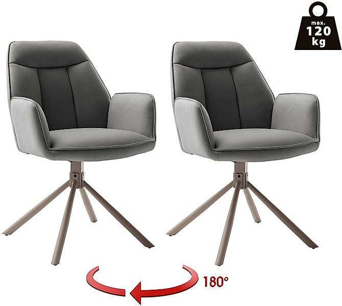 MCA furniture Armlehnstuhl »RAFAELA Esszimmerstuhl (2er Set) - Stuhl«, (Set günstig online kaufen