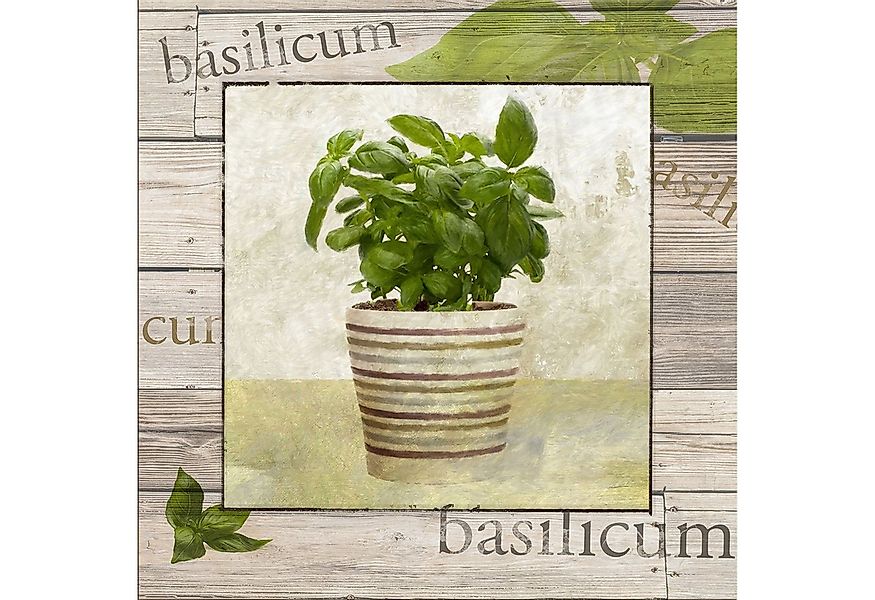artissimo Deco-Panel Bild Küche / vintage Wanddeko / Wandbild Kräuter / Dek günstig online kaufen