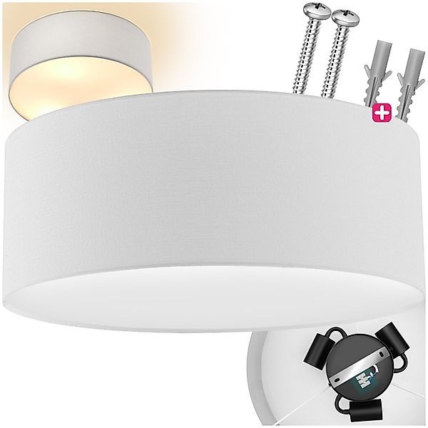 tectake Deckenleuchten Deckenleuchte, Elegante, runde Deckenleuchte günstig online kaufen