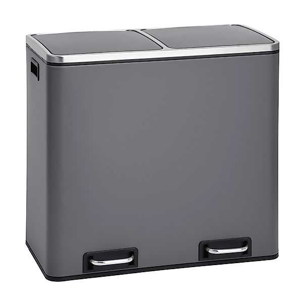 Svita TM2X24 Treteimer 48 Liter Abfalleimer Inneneimer Trennsystem Grau günstig online kaufen