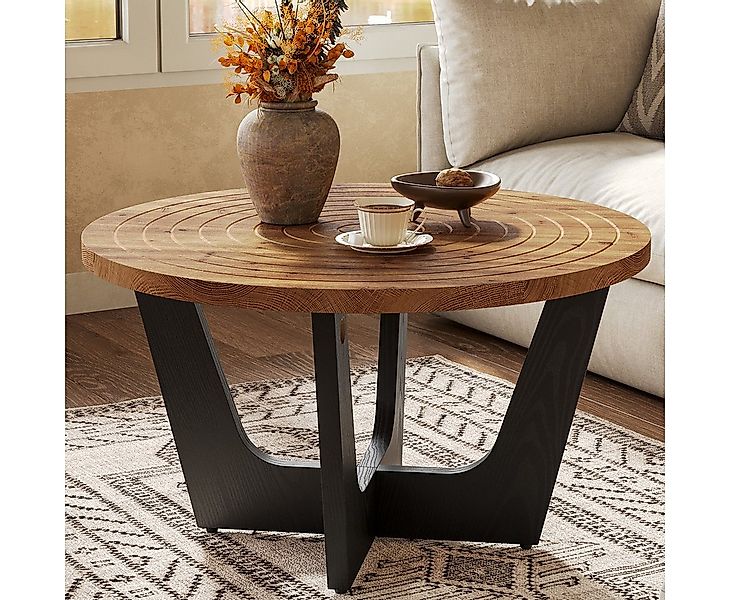 Tribesigns Couchtisch 80 cm Beistelltisch, Wohnzimmertisch mit ringförmiger günstig online kaufen