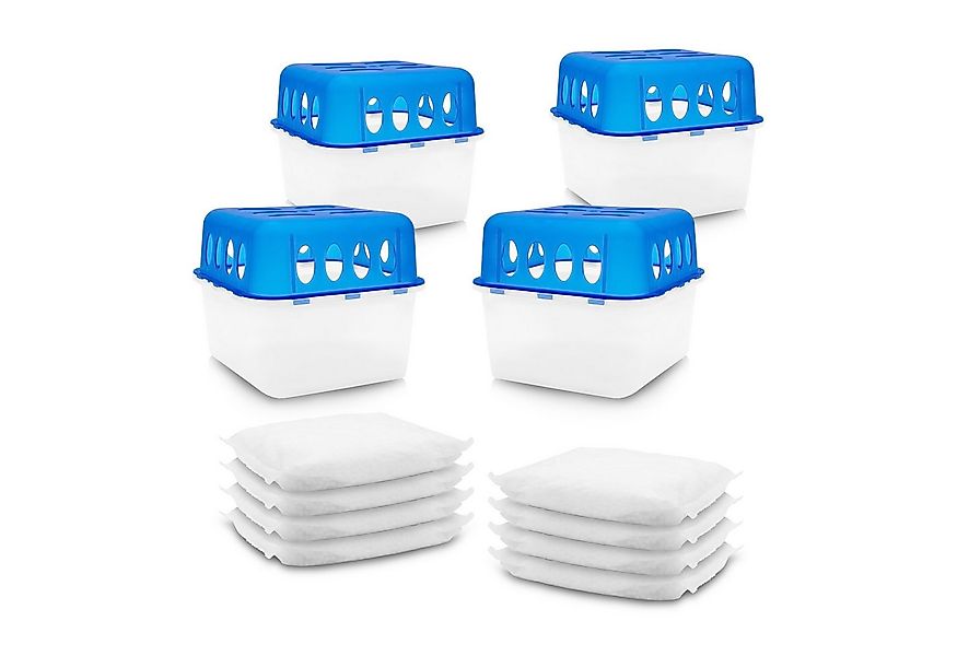 Spetebo Luftentfeuchter 4x Luftentfeuchter Box inkl. 8x Granulat Beutel, Ra günstig online kaufen