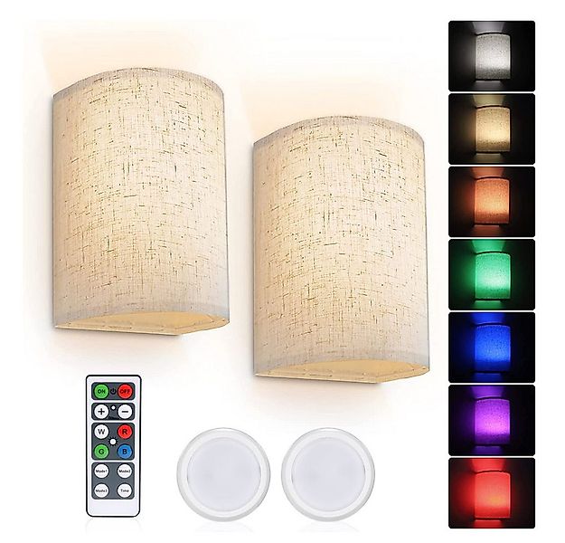 Sunicol LED Wandleuchte 2er Set Dimmbar Wiederaufladbar Magnetische kabello günstig online kaufen