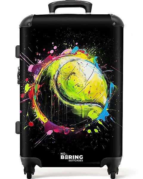 NoBoringSuitcases.com© Hartschalen-Trolley mit leuchtende Räder - Tennisbal günstig online kaufen