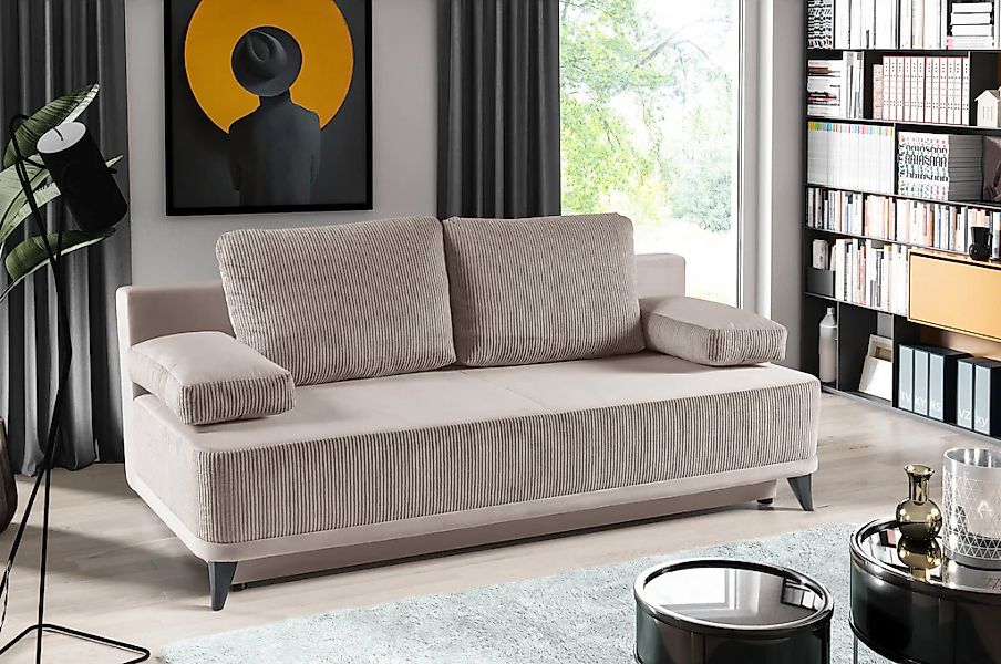 WERK2 Schlafsofa "Rosso Breite 204, Liegefläche 140/200cm. aktueller Cord M günstig online kaufen