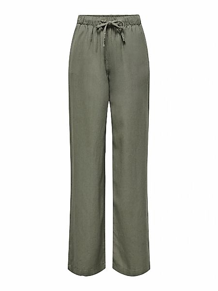 ONLY Schlupfhose "ONLGOA MW LINEN BL PULL-UP PANT CC PNT" mit Leinen günstig online kaufen