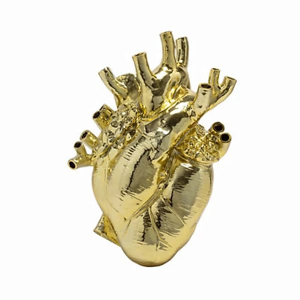 Vase Love in Bloom plastikmaterial gold metall Riesig / Menschliches Herz - günstig online kaufen
