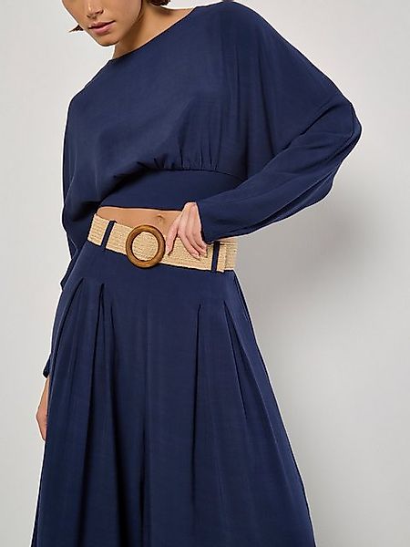 Apricot Stoffhose Palazzo-Hose, (mit Gürtel) mit Faltengürtel günstig online kaufen