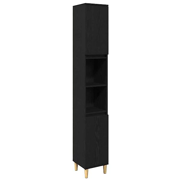 vidaXL Badezimmermöbel Set 3-Tlg Schwarz 60 x 30 x 60 cm Holzwerkstoff 3332 günstig online kaufen