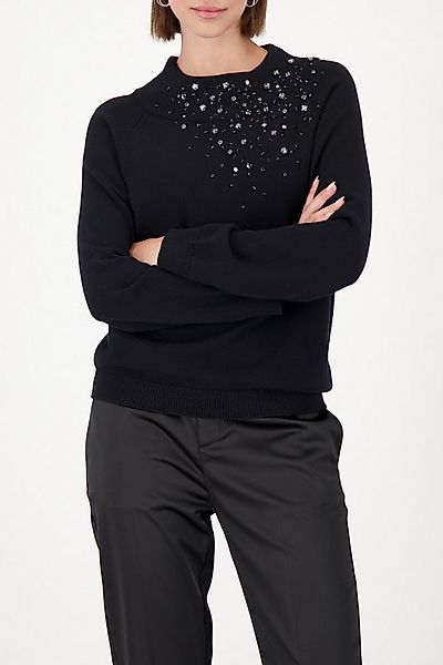 Monari Strickpullover Pullover Schmucksteine Regular fit mit Stehkragen günstig online kaufen