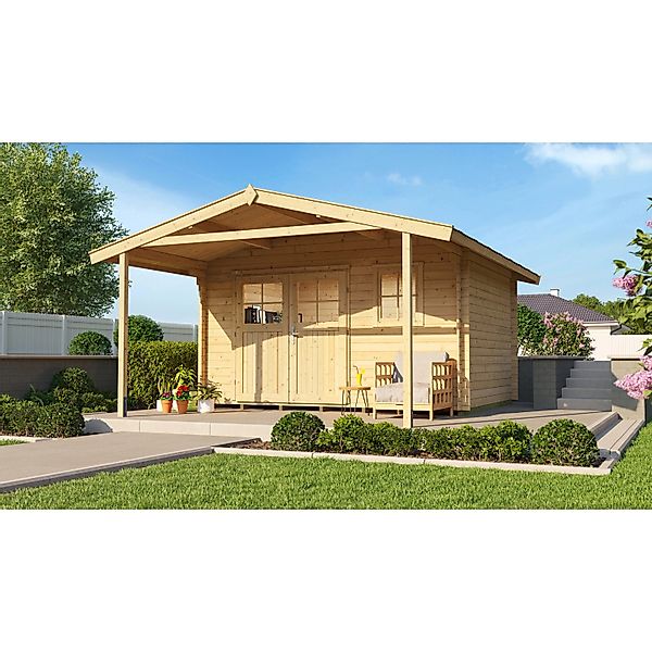 Weka Holz-Gartenhaus Satteldach Unbehandelt 460 cm günstig online kaufen