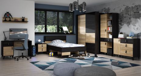 FORTE Sideboard "Lya" Sideboard 3 Schubkästen, 1 Tür, Stauraum, Griffschlau günstig online kaufen