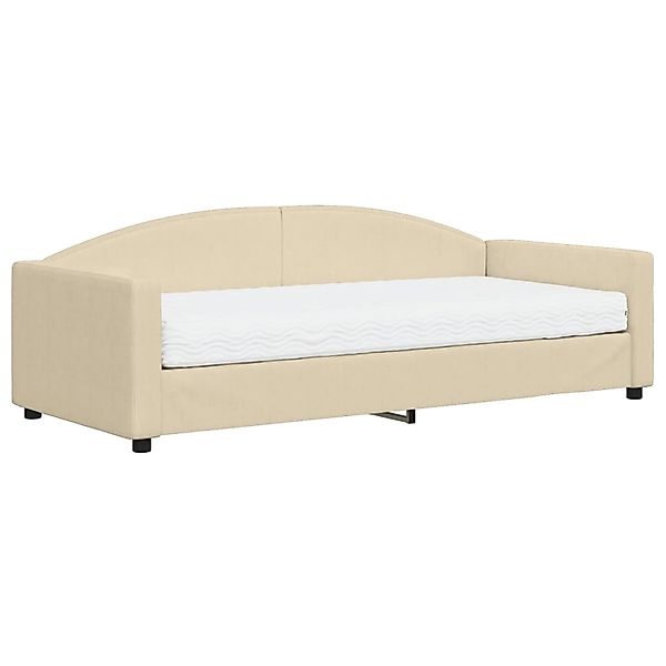 vidaXL Tagesbett mit Matratze Creme 90x200 cm Stoff1843254 günstig online kaufen