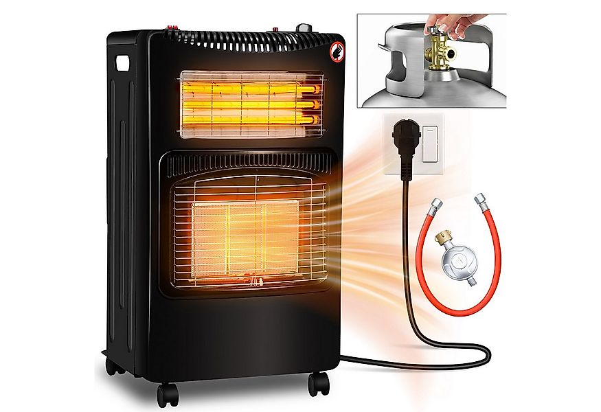 Clanmacy Heizgerät 4.2KW Elektroheizung Gasheizung Infrarot Gasheizer Heizs günstig online kaufen