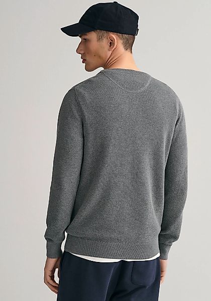 Gant Rundhalspullover COTTON PIQUE C-NECK mit günstig online kaufen