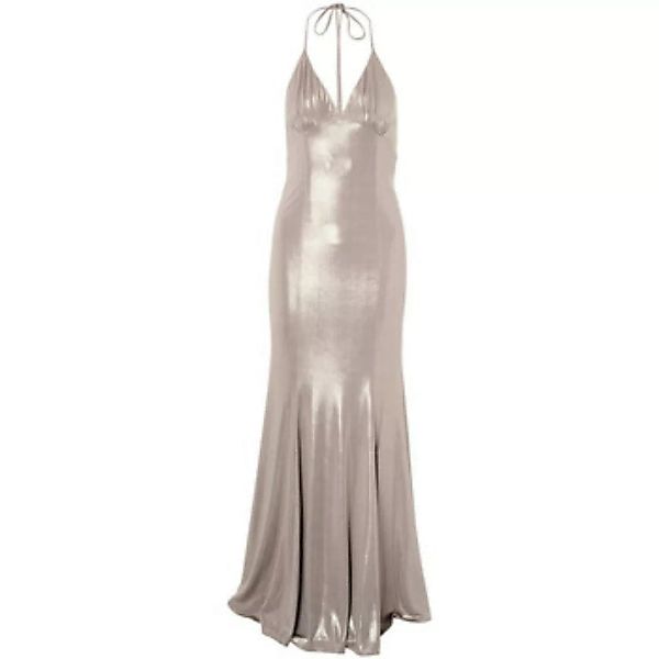 Pinko  Kleider Langes Kleid  aus beigefarbenem laminiertem Jersey günstig online kaufen