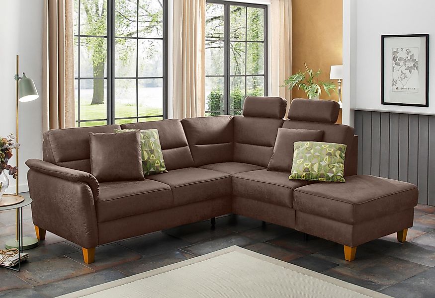 Home affaire Ecksofa "Palmera L-Form, B: 236 cm", optional Bettfunktion & B günstig online kaufen