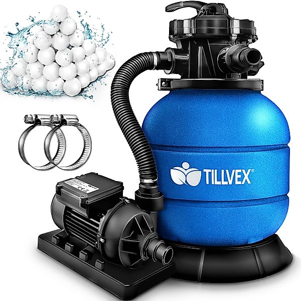 tillvex Sandfilteranlage Filteranlage 7.900L/h mit 400g günstig online kaufen