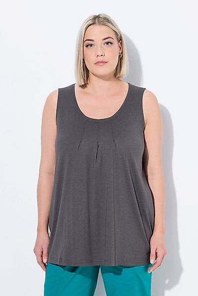 Ulla Popken T-Shirt Top Zierfalten A-Linie günstig online kaufen