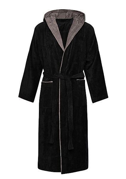 Badekönig Herrenbademantel, Kapuze, Gürtel, Langform aus günstig online kaufen