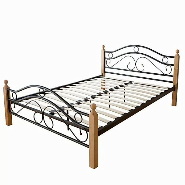 Homestyle4u Metallbett 140 /180 x 200 Bettgestell Doppelbett Bettrahmen Sch günstig online kaufen