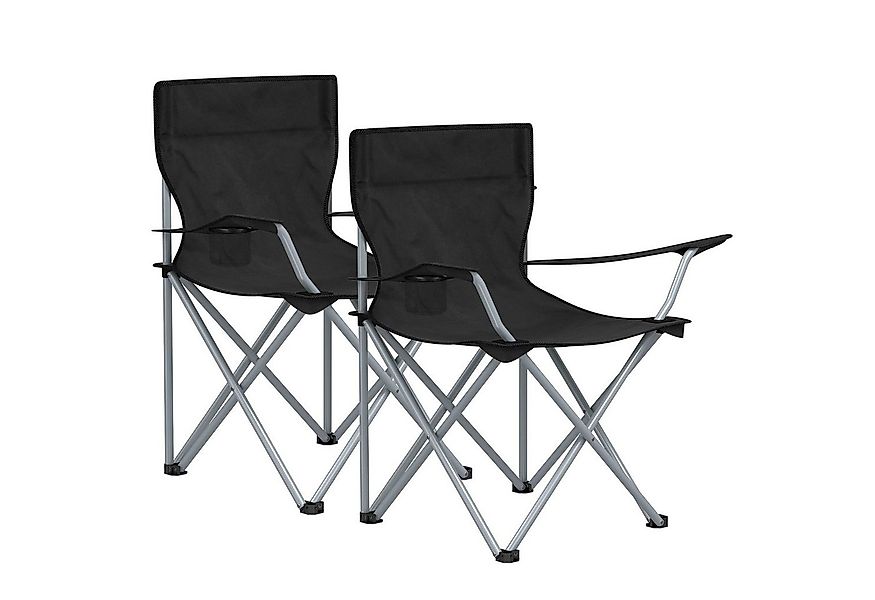 SONGMICS Campingstuhl, Klappstühle, 2er Set, bis 120 kg belastbar, Armlehne günstig online kaufen