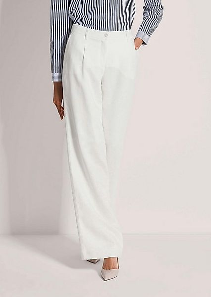 MADELEINE Stoffhose Kurzgröße: Palazzohose mit Formbund Leinenhose mit Gürt günstig online kaufen