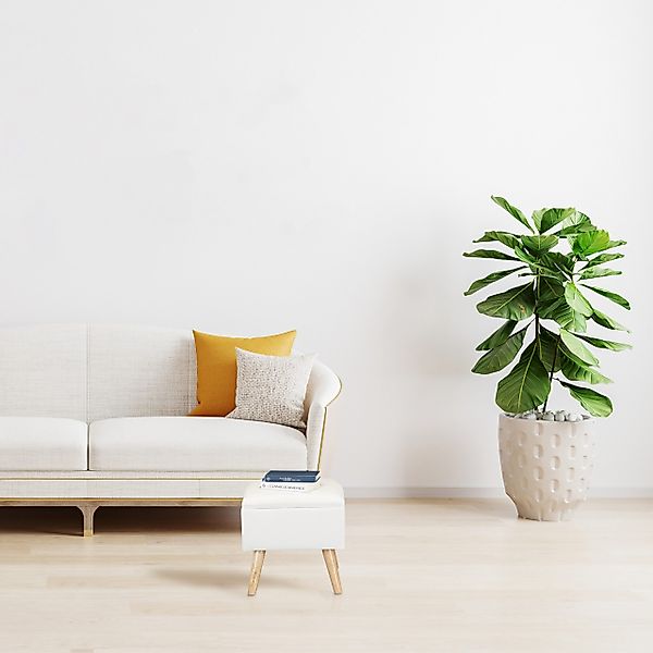 relaxdays Stauraumhocker Hocker mit Stauraum, Weiß günstig online kaufen