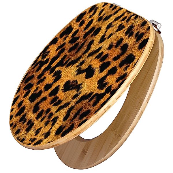 banjado WC-Sitz Bambus Motiv Leopard (umweltfreundliches günstig online kaufen