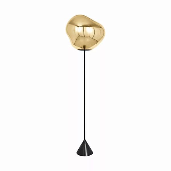 Stehleuchte Melt Cone Slim LED plastikmaterial gold / Ø 50 cm - Polycarbona günstig online kaufen