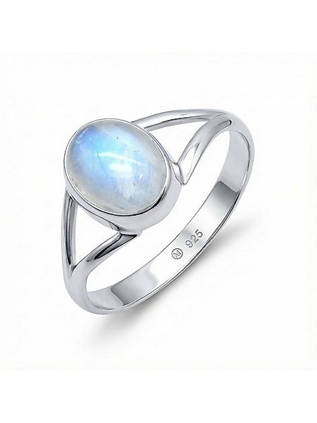 mantraroma Silberring HARDIN aus 925 Silber mit Regenbogen Mondstein (Ring günstig online kaufen