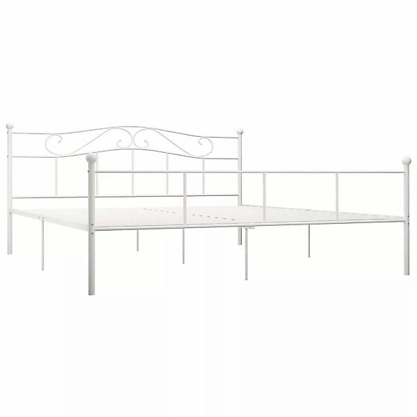 Bettgestell Weiß Metall 180ã200 Cm günstig online kaufen