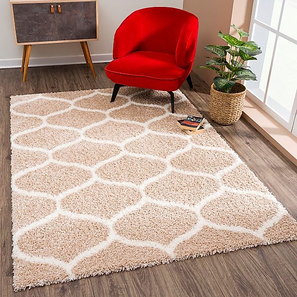 Sanat Hochflor-Teppich Madrid, rechteckig, Höhe: 30 günstig online kaufen