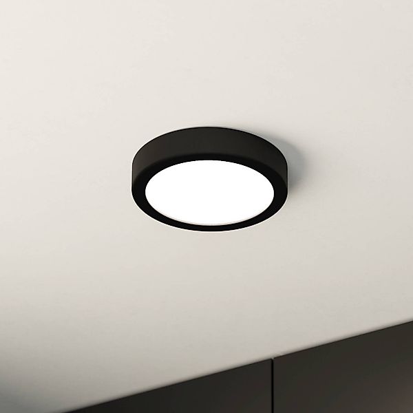 LED-Anbaupanel Fueva 5 IP20 830 schwarz Ø16cm günstig online kaufen