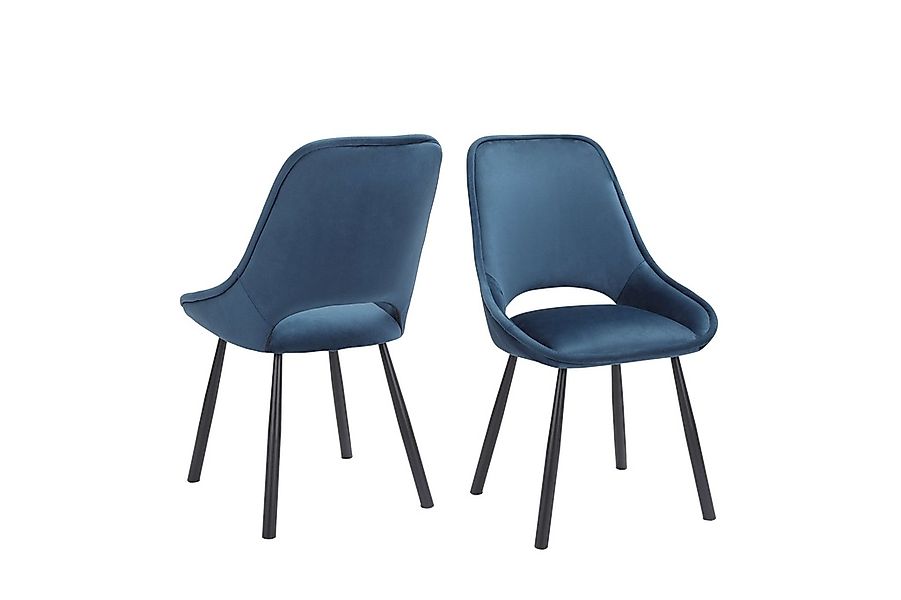 Home affaire Esszimmerstuhl "Menonri", (Set), Veloursstoff, gepolsterte Rüc günstig online kaufen