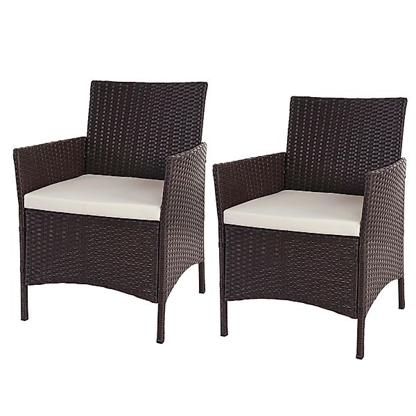 Proregal 2er-Set Poly-Rattan Gartensessel Andi HxBxT 83x59x60 cm Sitzhöhe 4 günstig online kaufen