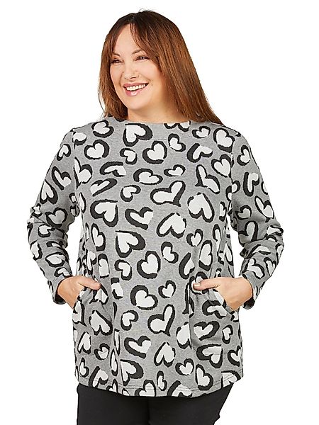 Mona Lisa Strickpullover Pullover mit Herzmuster günstig online kaufen