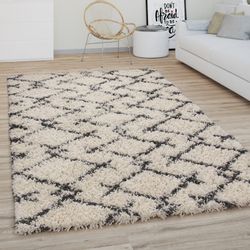 Paco Home Hochflor-Teppich "Kalmar 451" rechteckig 44 mm Höhe Shaggy, Scand günstig online kaufen