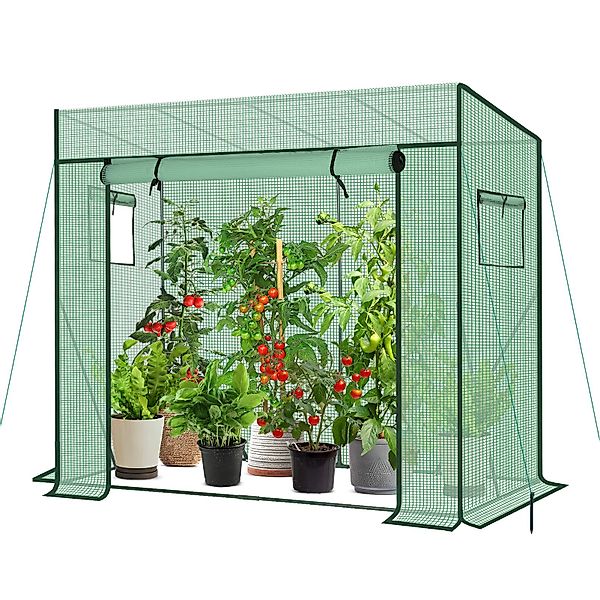 Sekey Gewächshaus Schrägdach Foliengewächshaus Tomatenhaus Begehbares günstig online kaufen